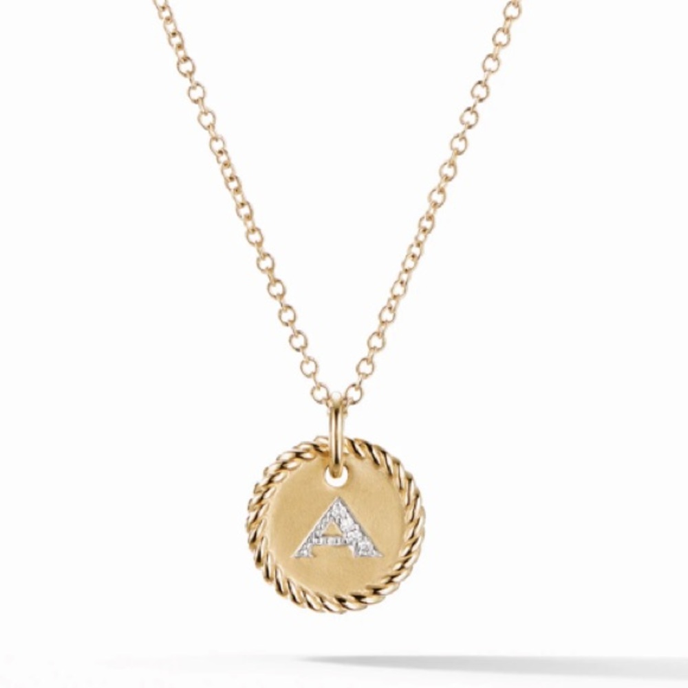 David Yurman Initial A Necklace